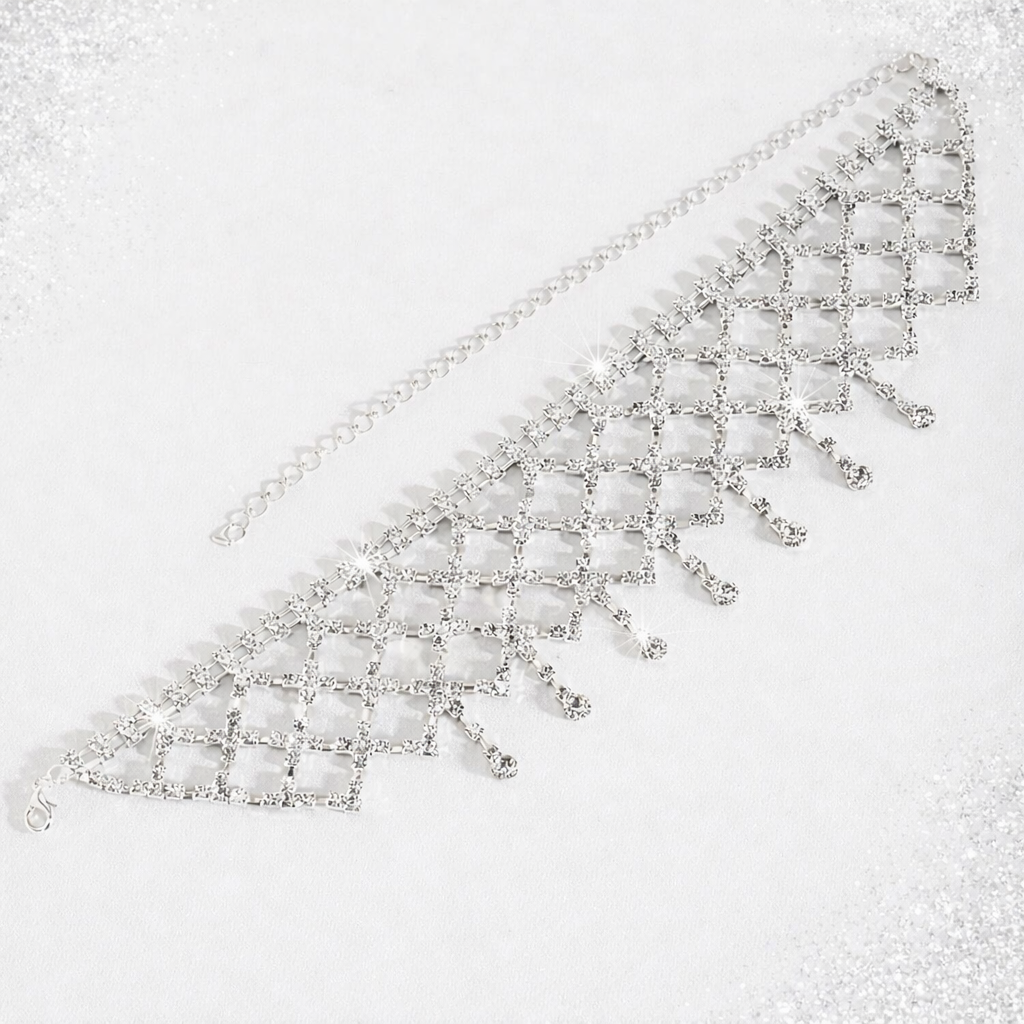 COLLANA CHOKER A RETE BRILLANTE