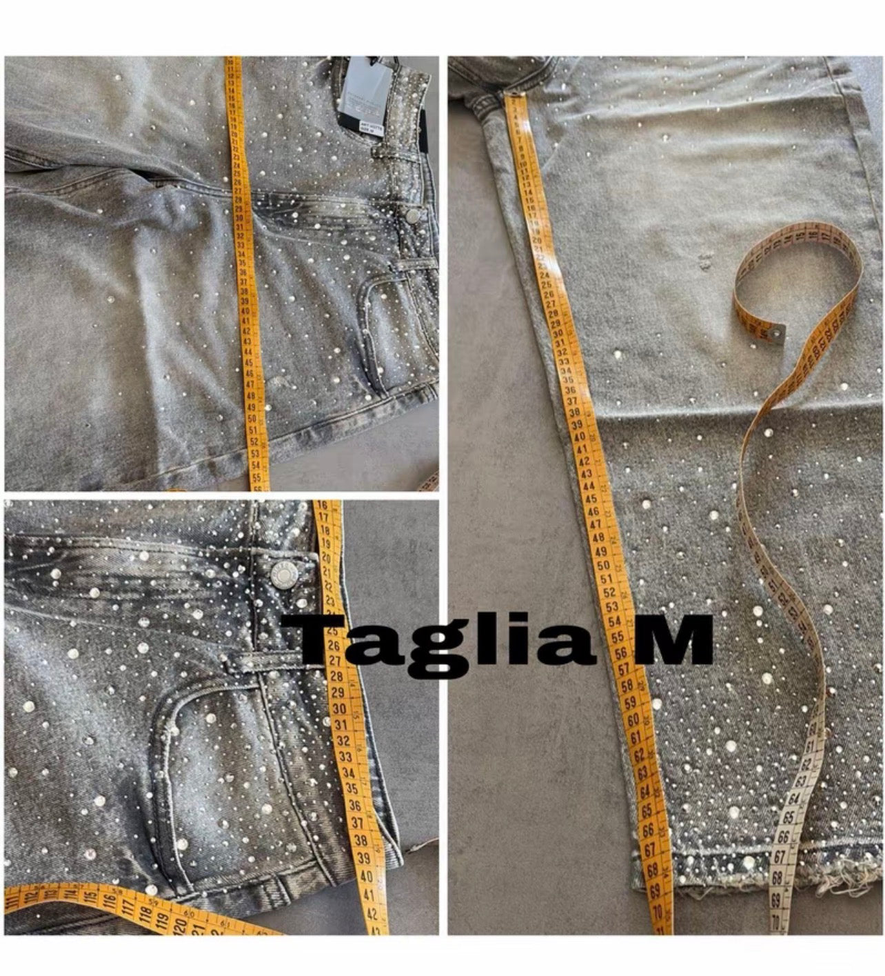 Jeans Grigio Total Glitter
