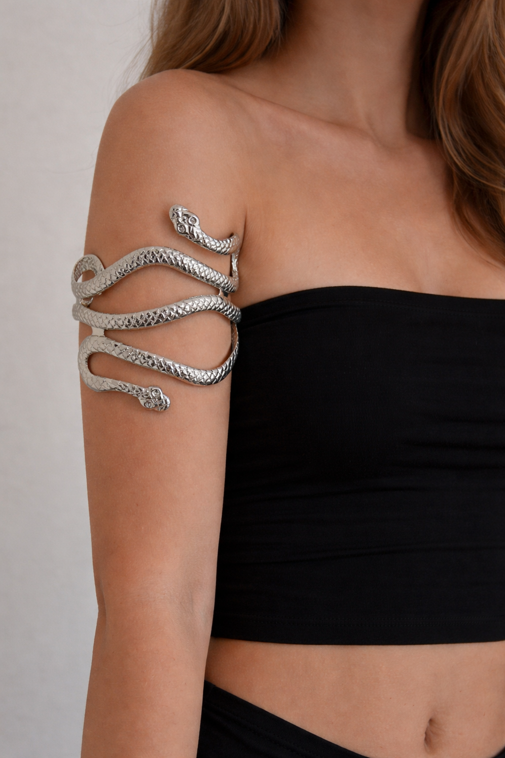 Bracciale in acciaio, designer serpente ￼
