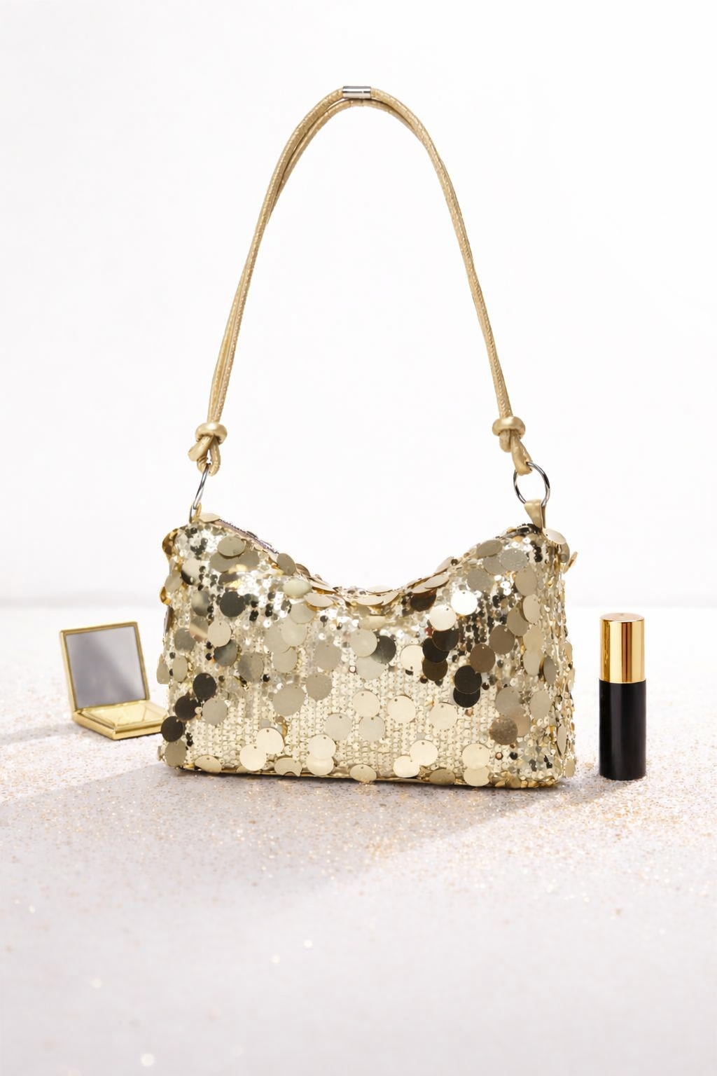 Borsa Gold con paillettes