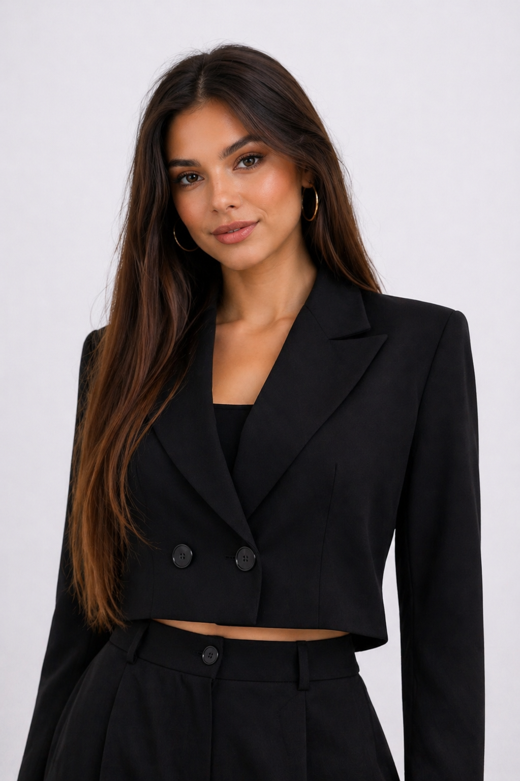 Completo Nero Polly Con Giacca Corta