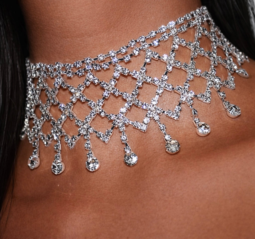 COLLANA CHOKER A RETE BRILLANTE