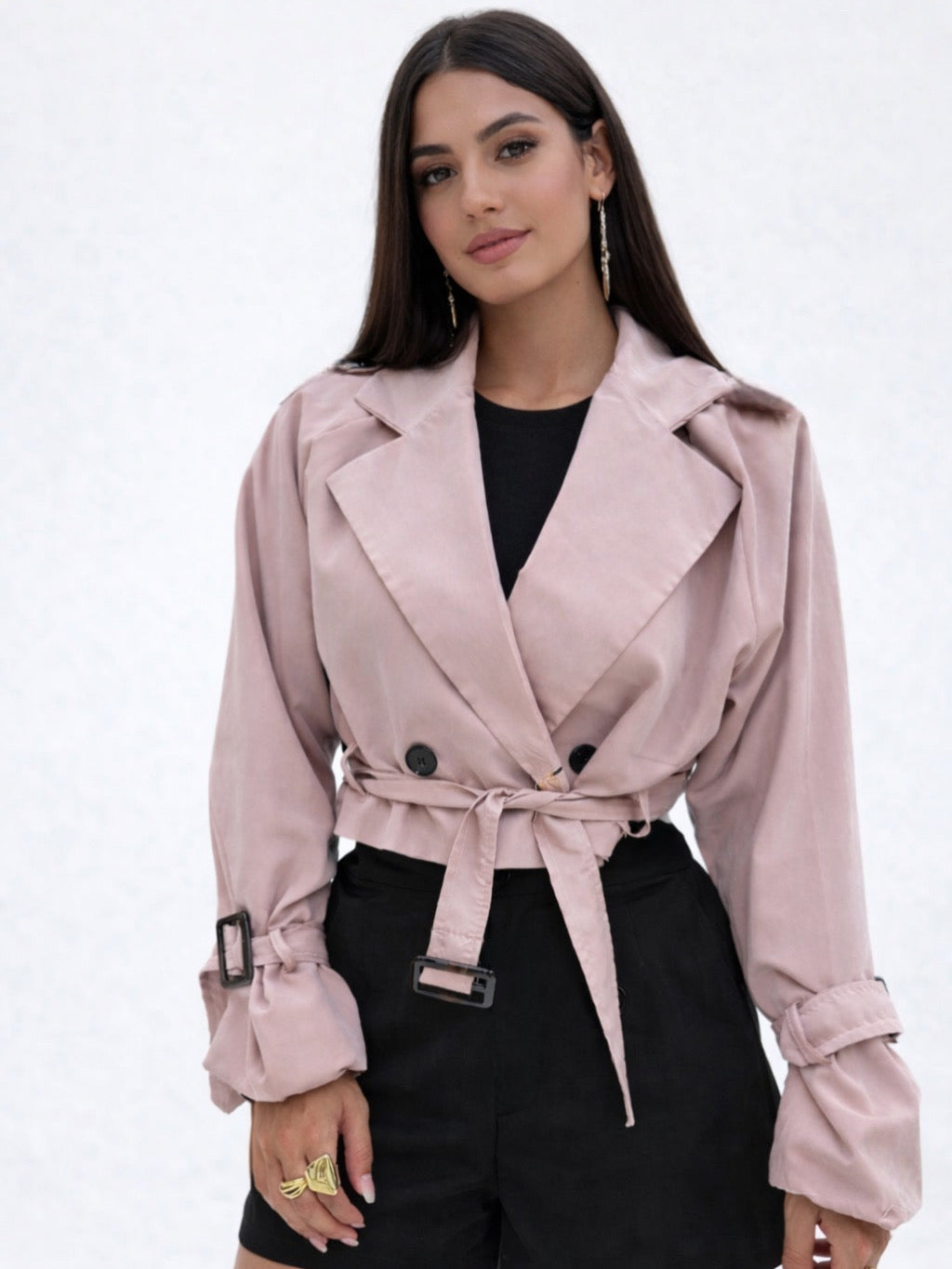 Giacca Crop  trench ￼