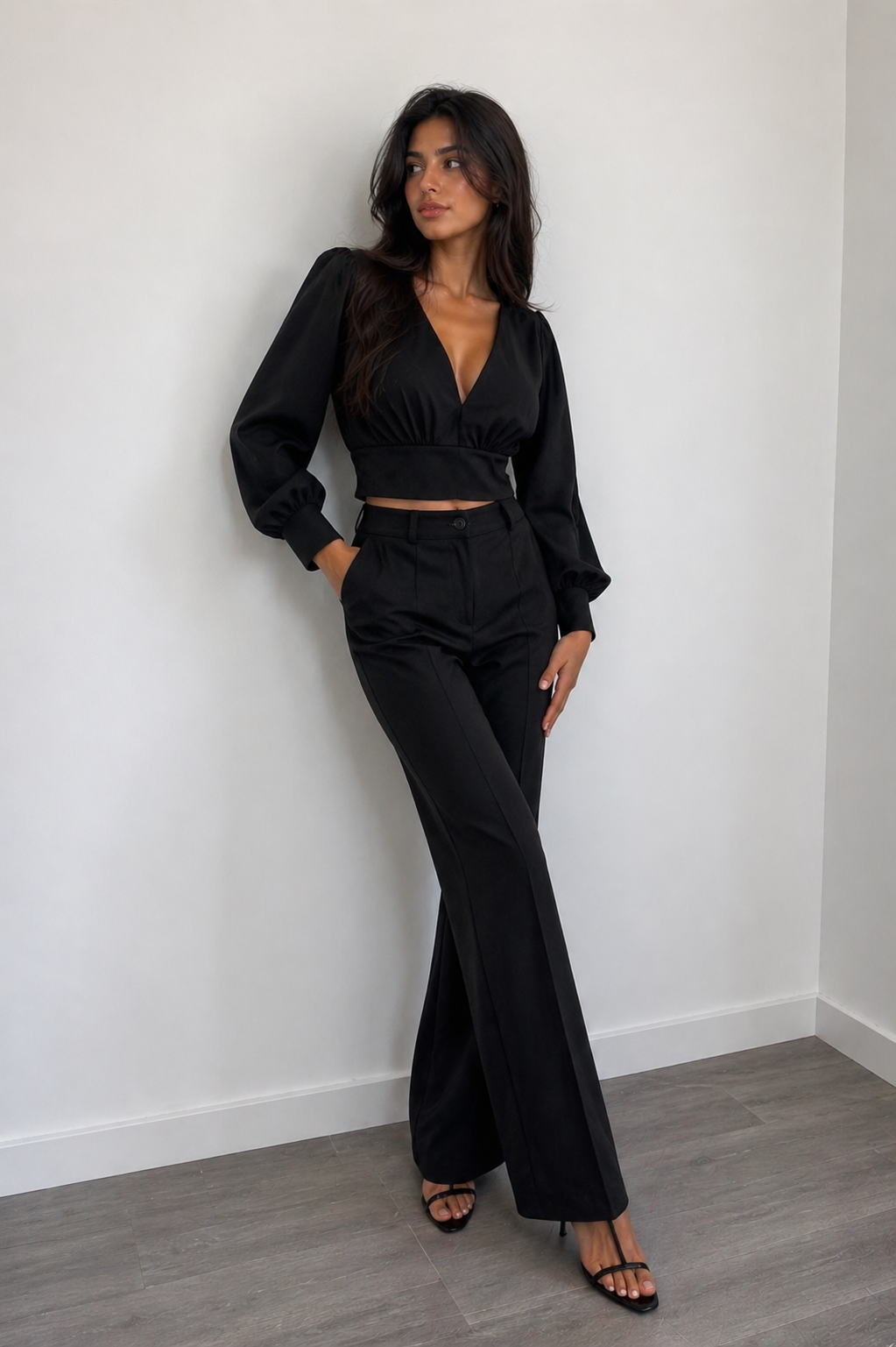 Pantalone Elegance con bottone e zip