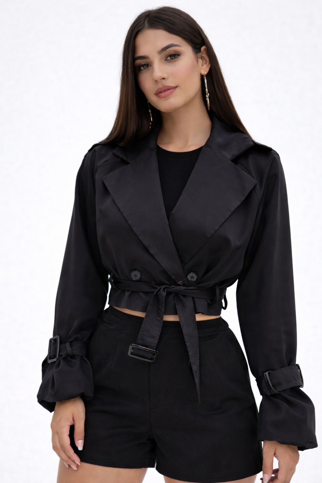 Giacca Crop  trench ￼