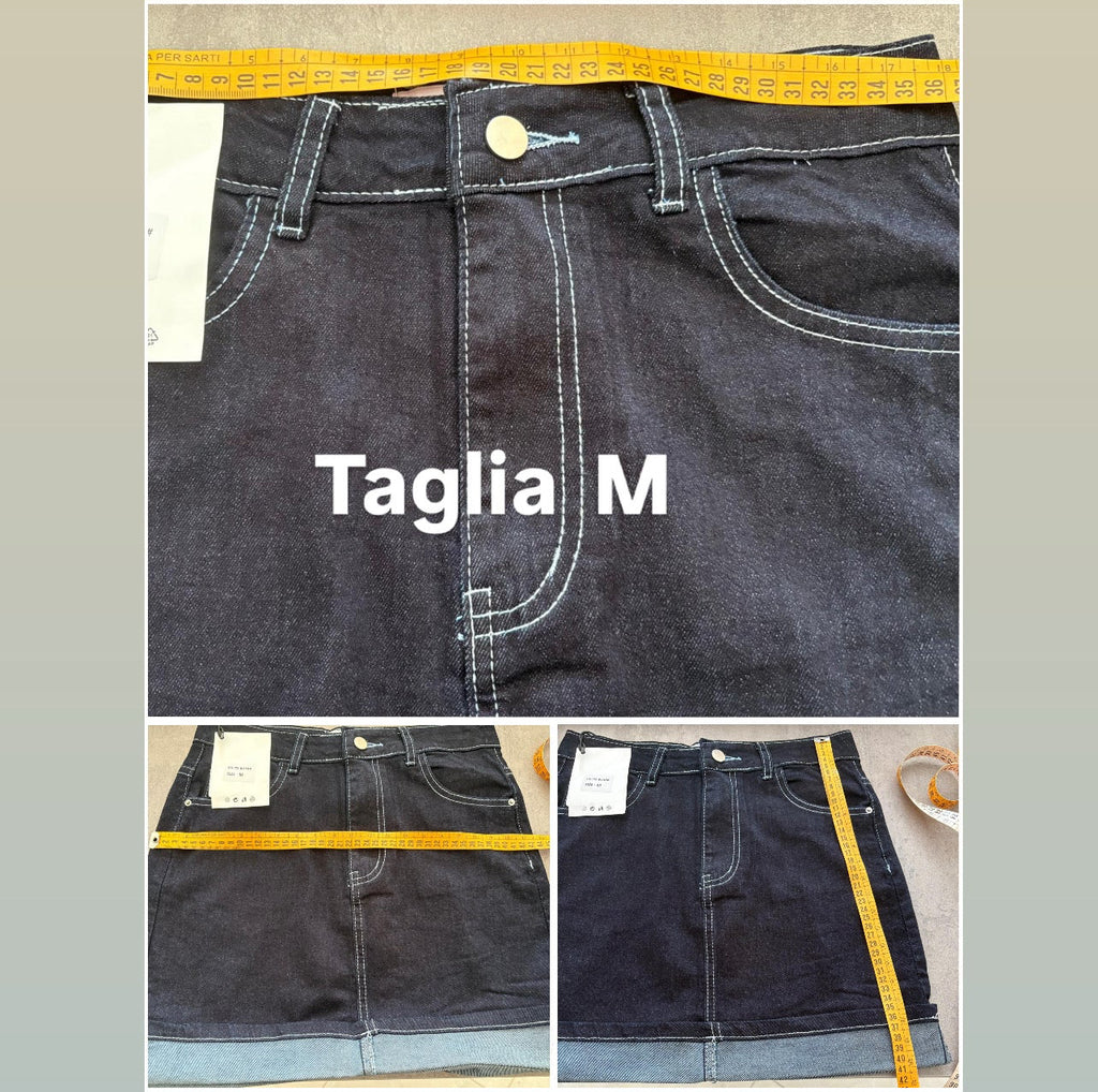 Minigonna Melany in denim blu
