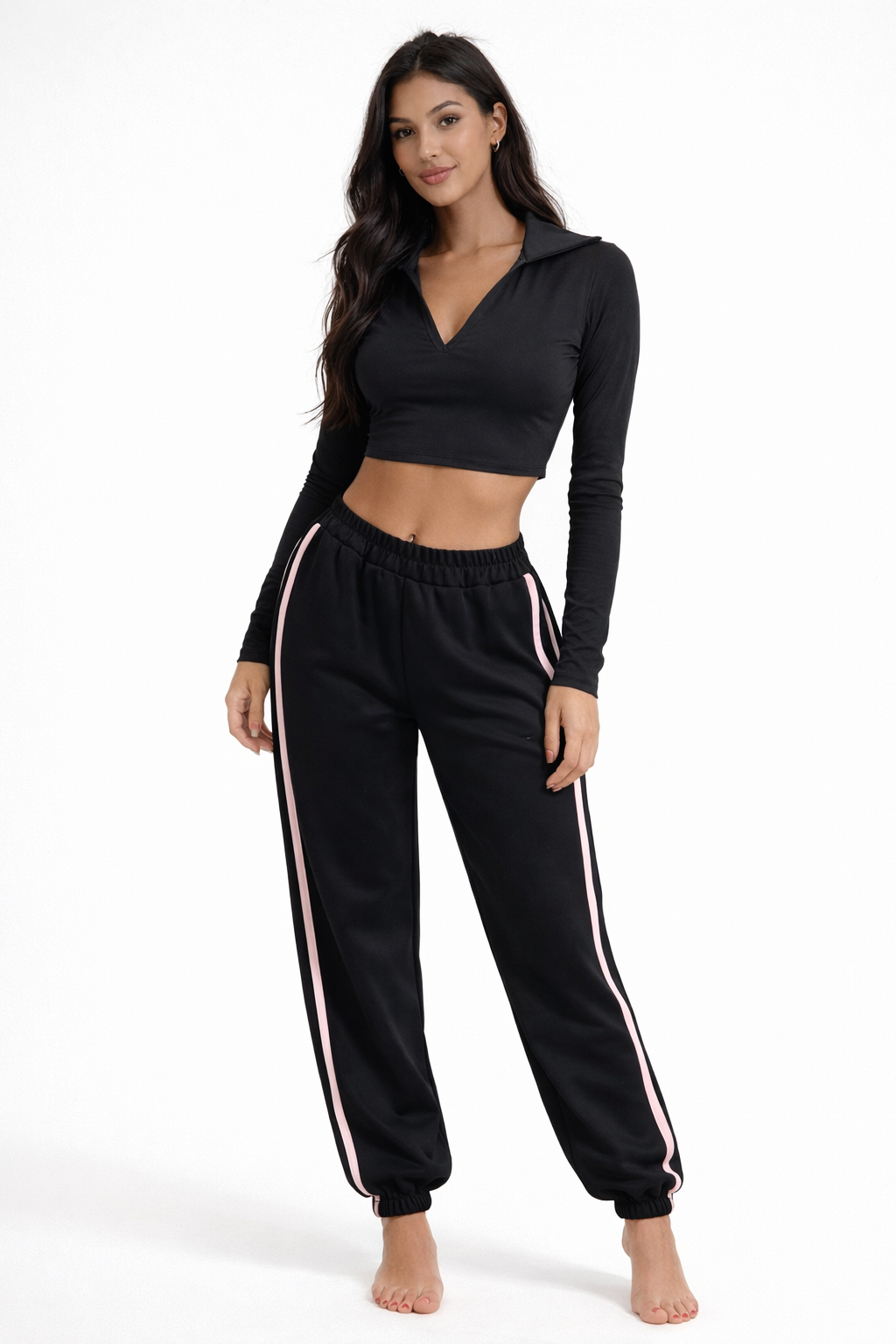 Pantatuta con strisce Rosa