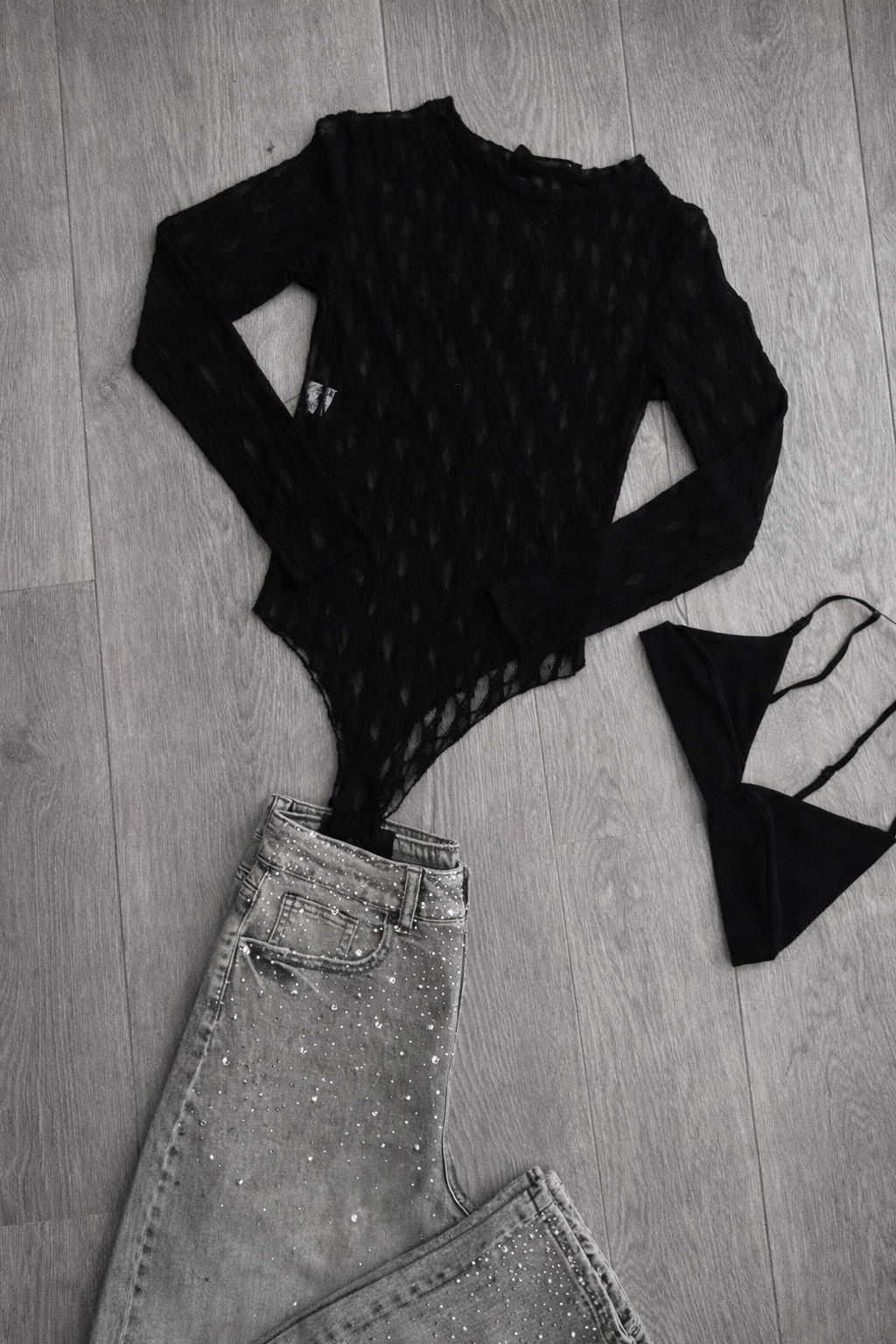 Body Zoe in pizzo trasparente